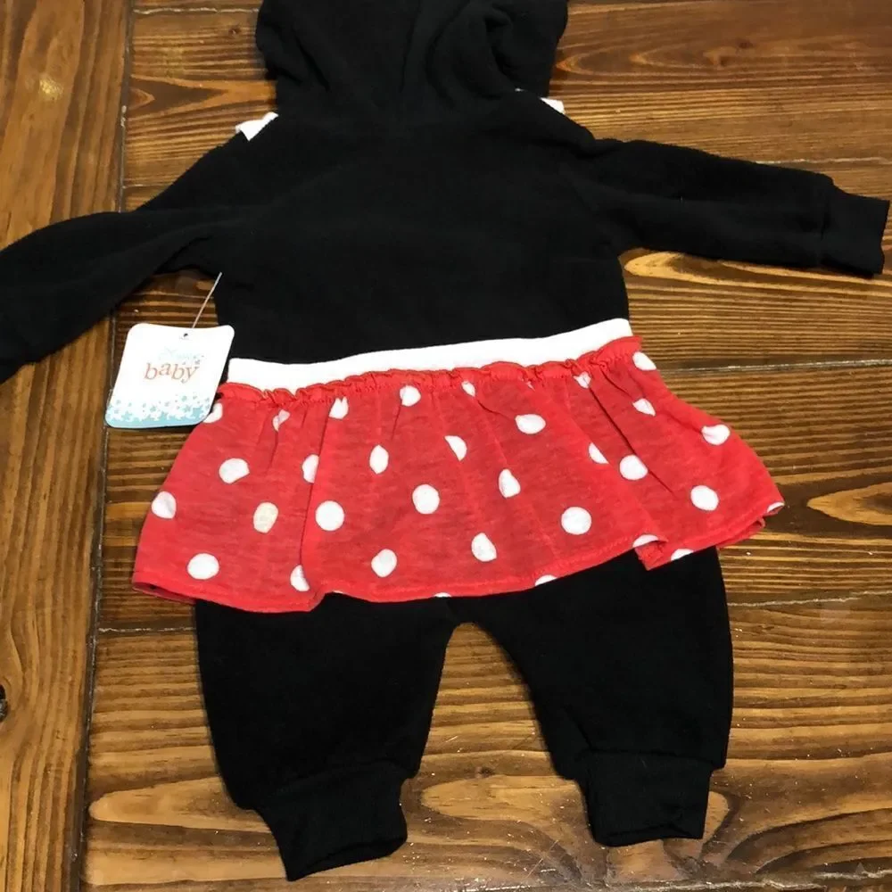 NWT Minnie Mouse Baby Girl Fleece Outfit